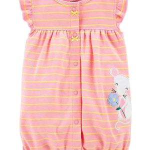 NWT 12M 24m 3m NB 18m 0M 6m mouse mice Shortalls Romper carters matching easter